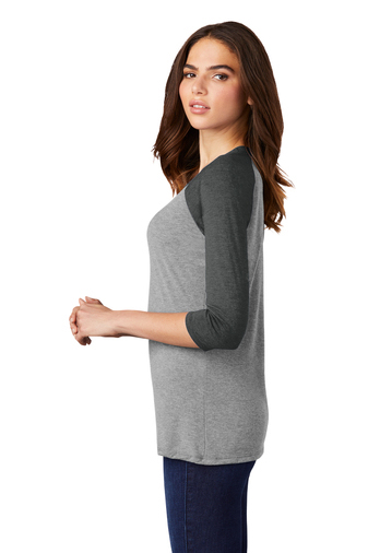 District Made Ladies Perfect Tri 3/4-Sleeve Raglan
