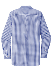 Ladies Broadcloth Gingham Easy Care Shirt