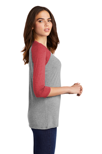 District Made Ladies Perfect Tri 3/4-Sleeve Raglan