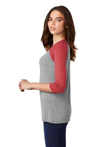 District Made Ladies Perfect Tri 3/4-Sleeve Raglan
