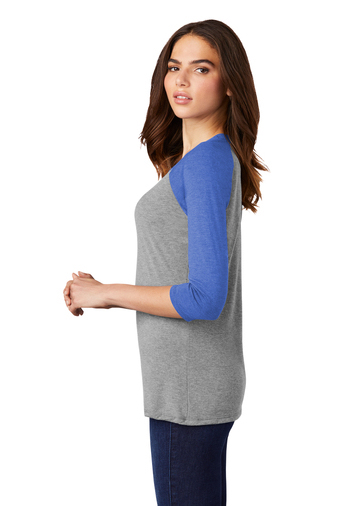 District Made Ladies Perfect Tri 3/4-Sleeve Raglan
