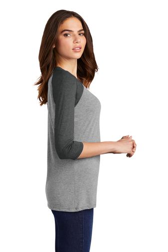 District Made Ladies Perfect Tri 3/4-Sleeve Raglan