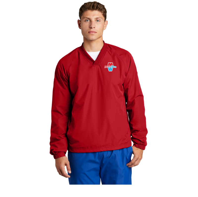 Sport-Tek V-Neck Raglan Wind Shirt